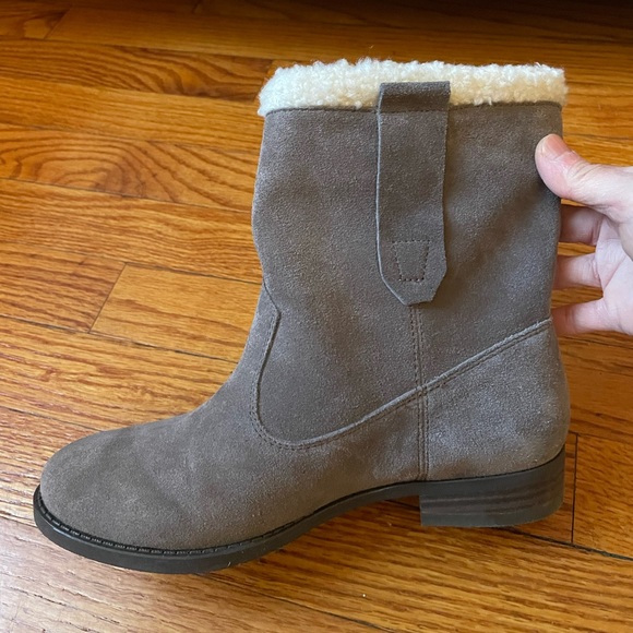 Sole Society Gray Suede Pull On Boots - Picture 11 of 16